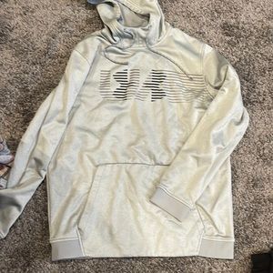 grey under Armour hoodie